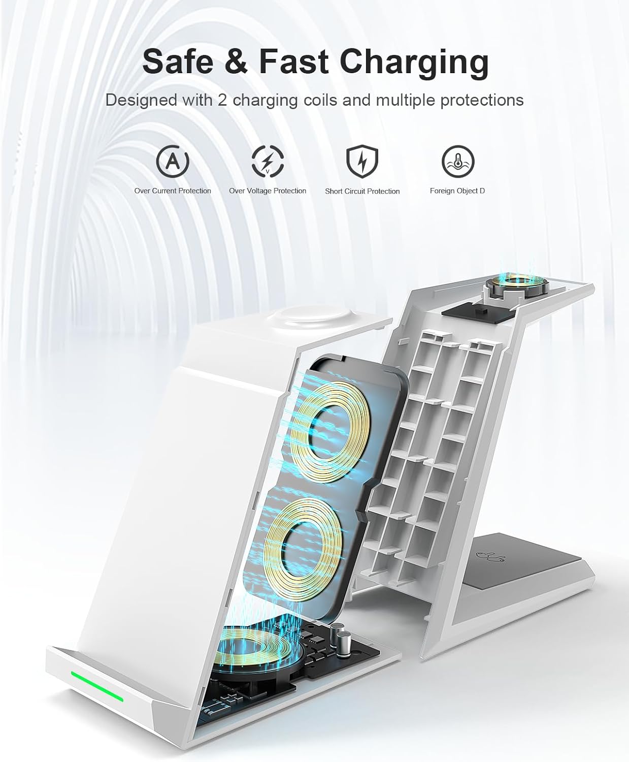 15W Wireless Charging Dock – 3-in-1 for iPhone, Watch & AirPods