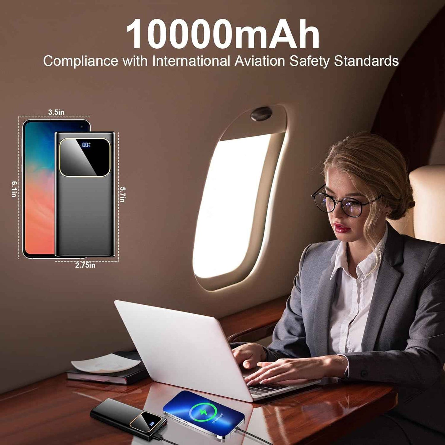 Power Bank 10000mAh β Fast Charging USB-C PD & LED Display