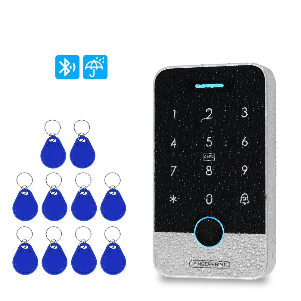 Waterproof Bluetooth Fingerprint Access Controller with Touch Keypad – Secure Door Opener