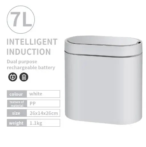 Nonecn 7L Smart Sensor Trash Can Home Kitchen