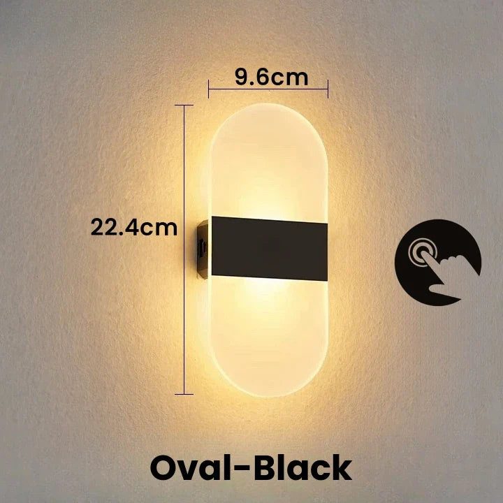 Touch Sensor LED Wall Light β USB Rechargeable Acrylic Sconce