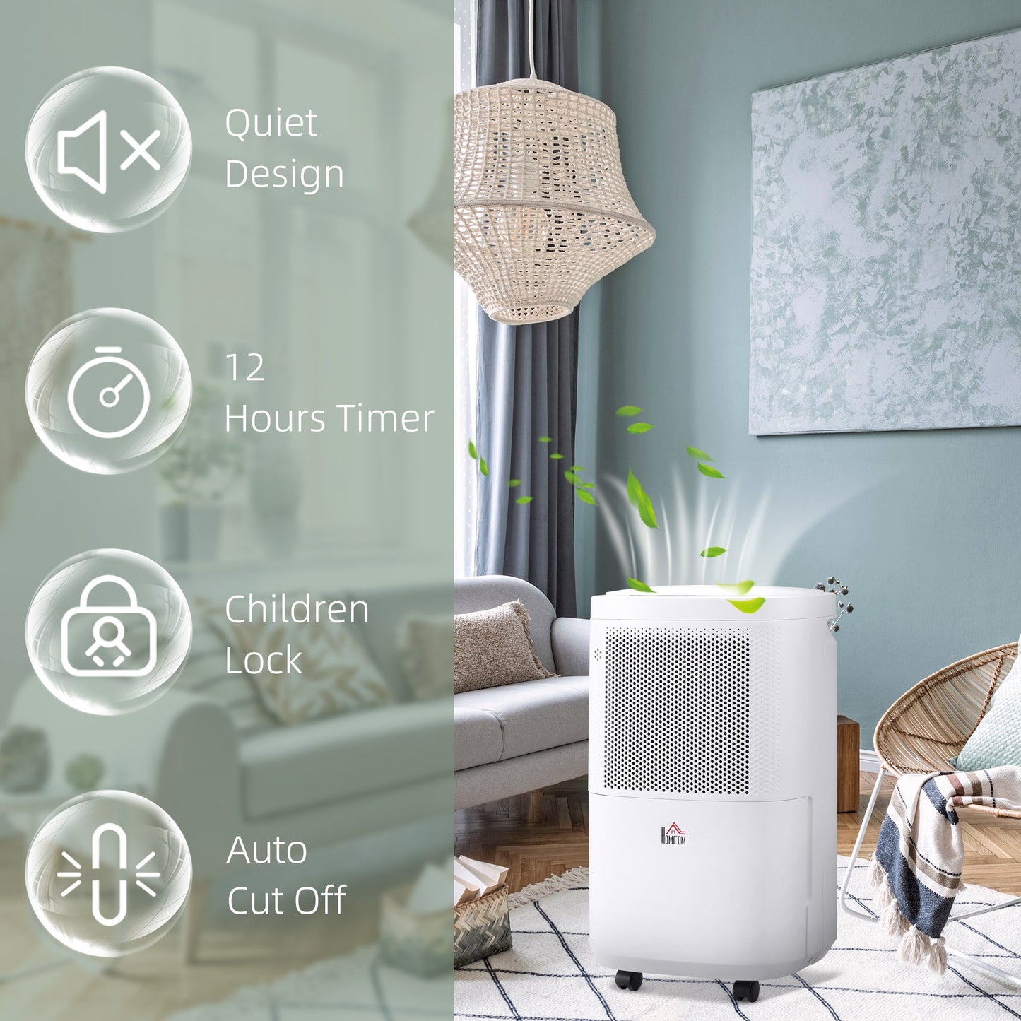 Portable Quiet Dehumidifier with WiFi Smart App Control