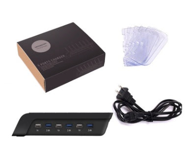 Six-Port USB Charging Station – Mobile Phone Organizer