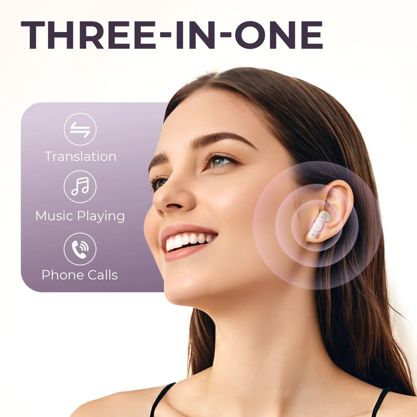 Touch Screen Translator Earbuds Wireless Bluetooth Headphones 144 Languages Translation have Noise Cancelling Business Headset (Copy)