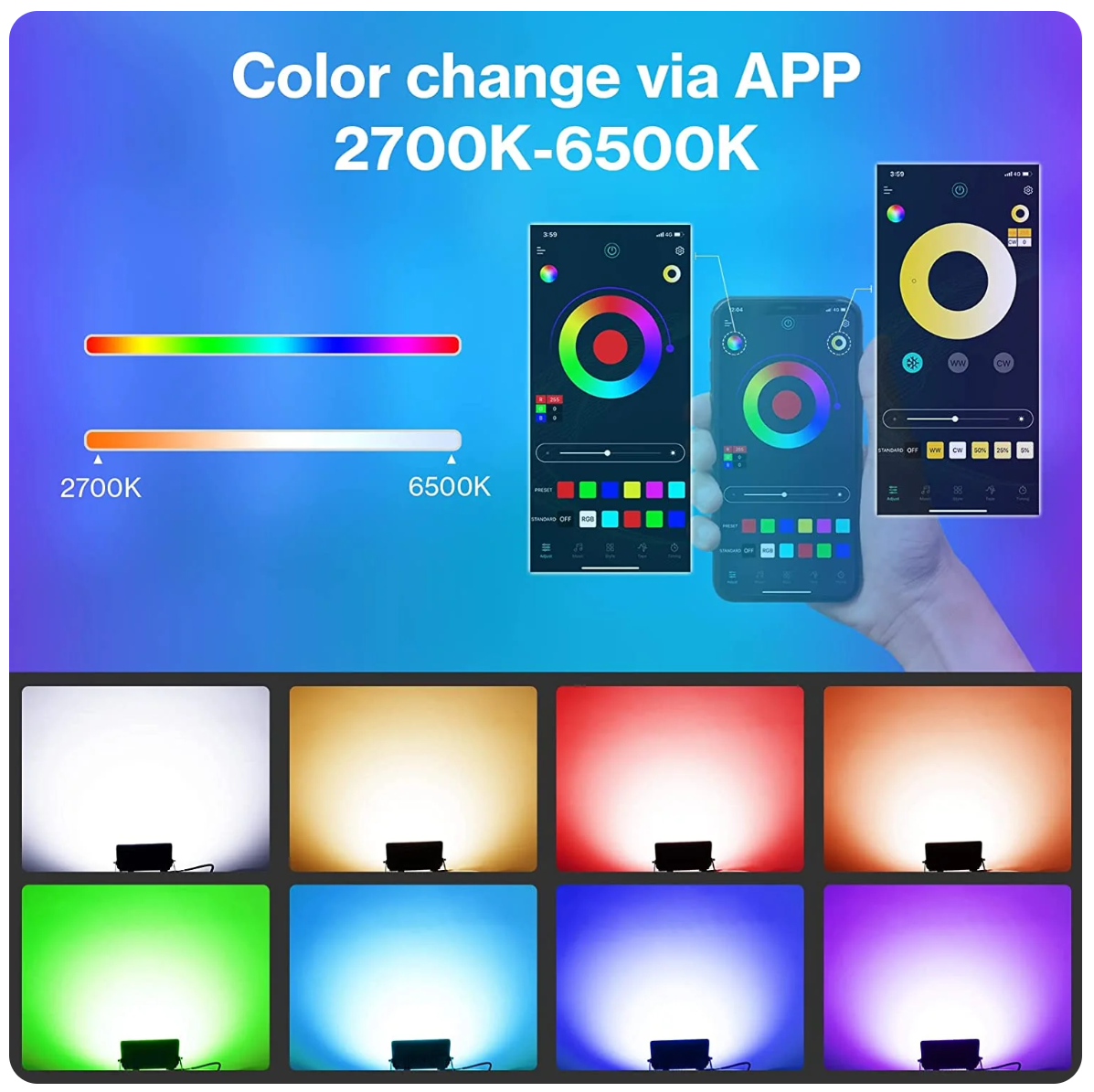 Smart Garden Lights – 10W RGBW WiFi Tuya Compatible (2 Pack)