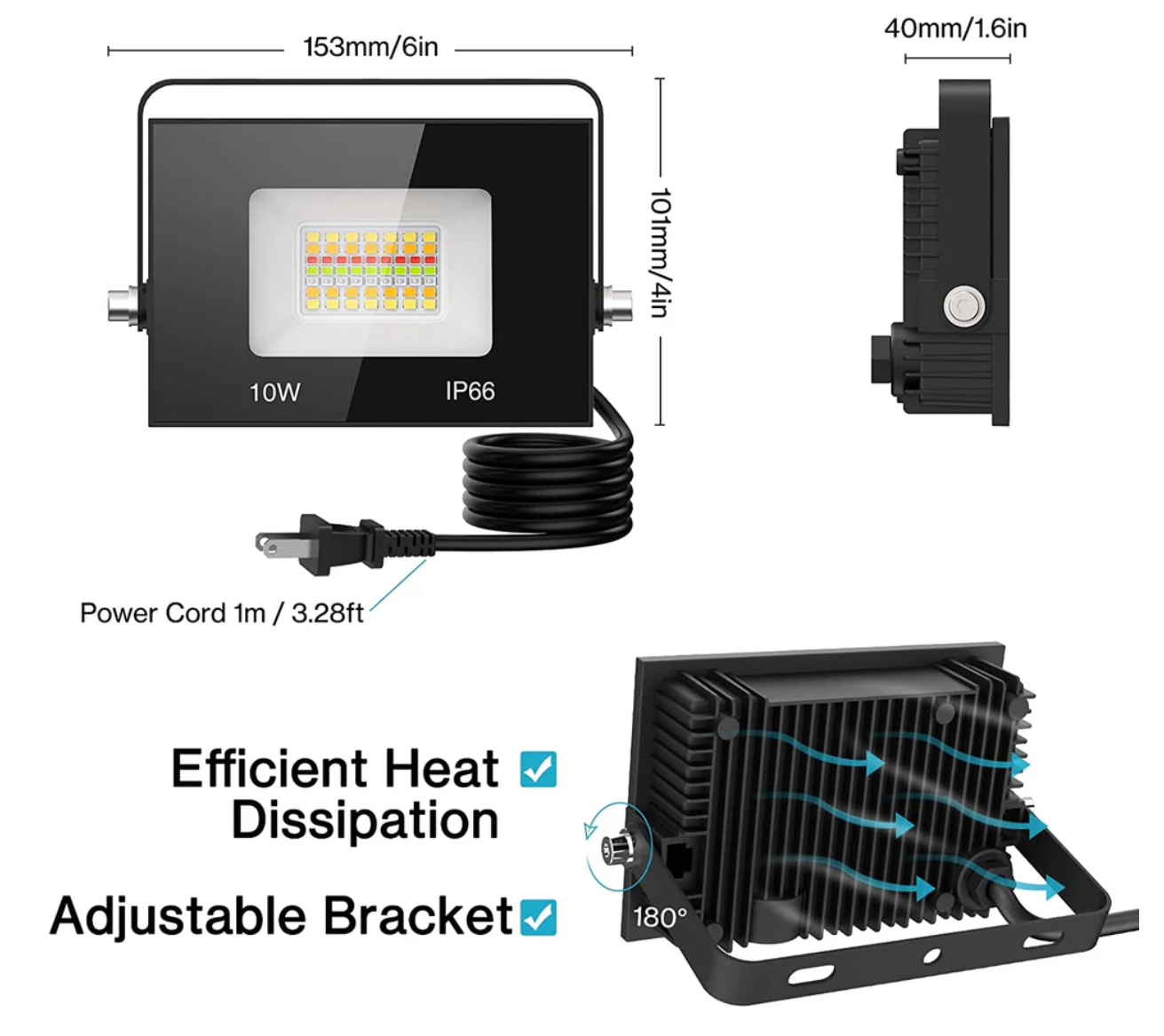 Smart Garden Lights – 10W RGBW WiFi Tuya Compatible (2 Pack)