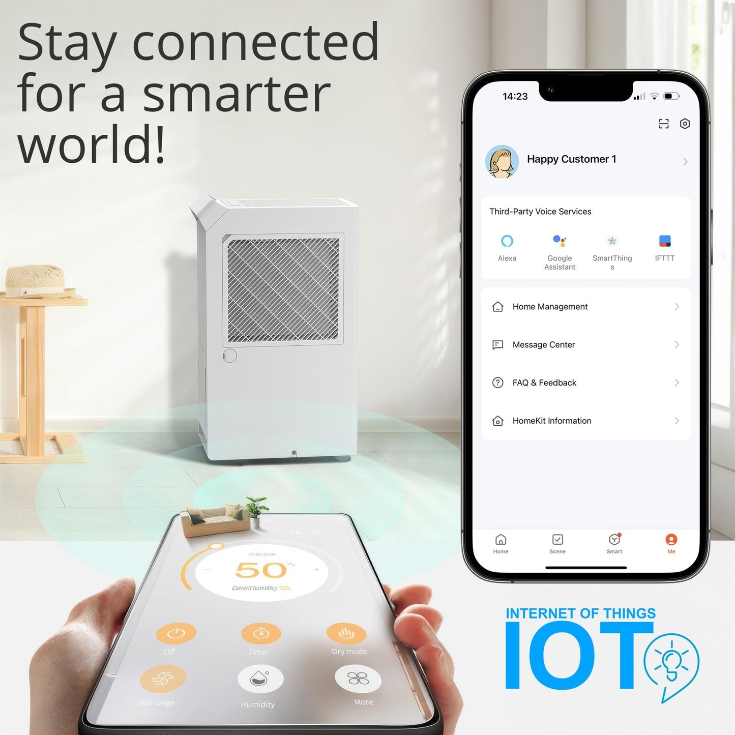 Senelux 25L/Day Dehumidifier Smart App Wi-Fi with 5.5L Water Tank