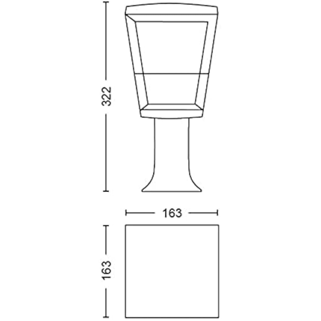 Philips Hue Econic White and Colour Ambiance LED Smart Garden Lantern Works with Alexa, Google Assistant and Apple Homekit
