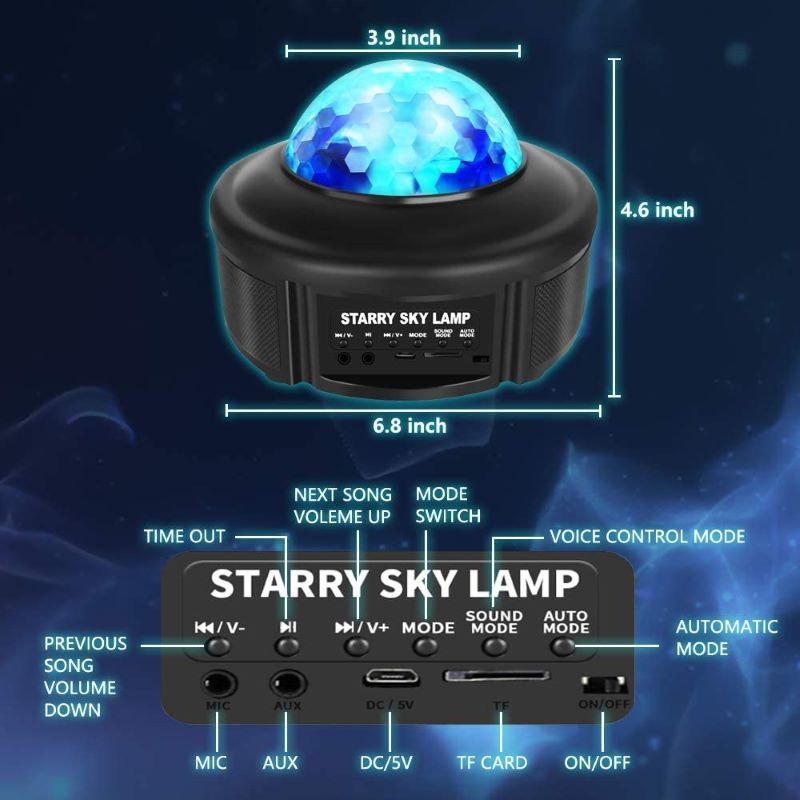 Bluetooth Starry Sky Projector – Music & Mood Lighting