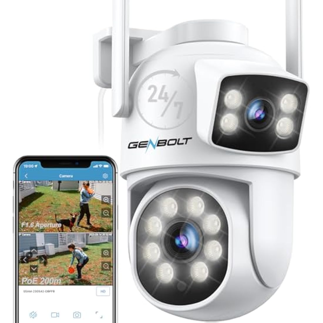 GENBOLT Outdoor WiFi Camera – Dual Lens