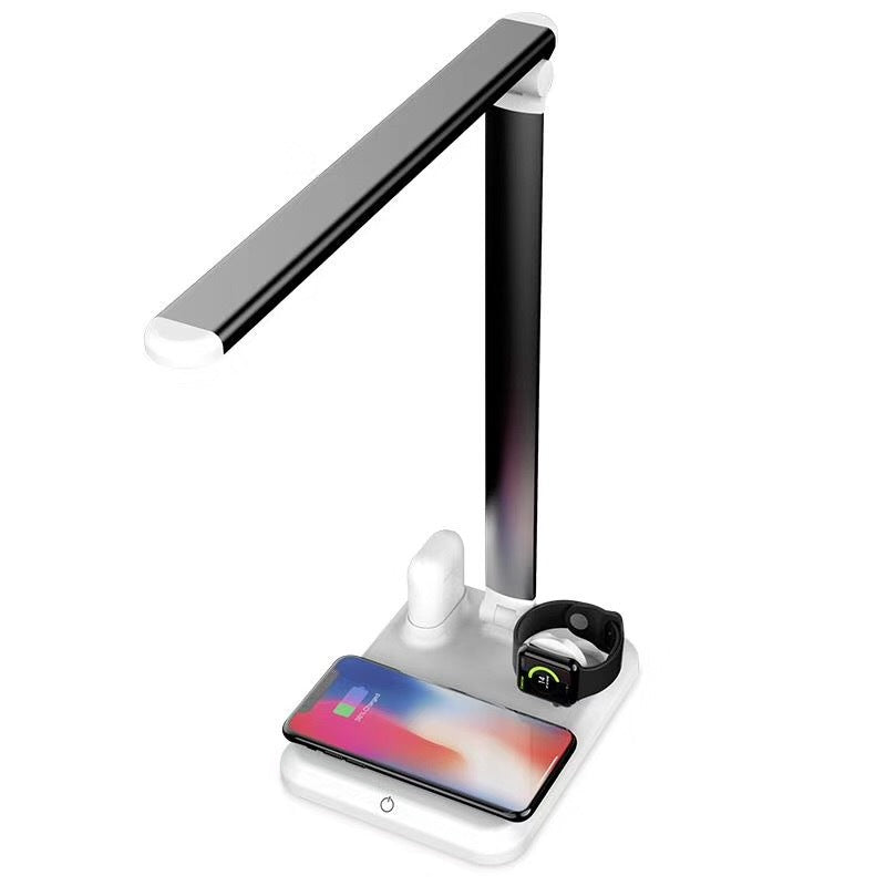4-in-1 LED Desk Lamp – Wireless Charger & Adjustable Light