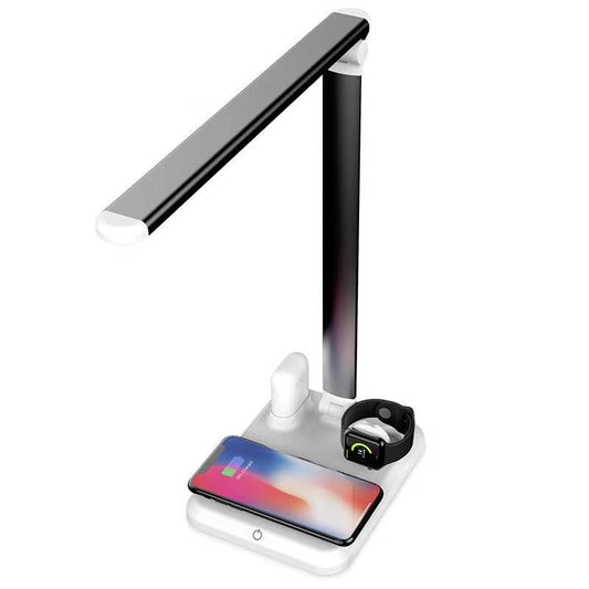 4-in-1 LED Desk Lamp – Wireless Charger & Adjustable Light