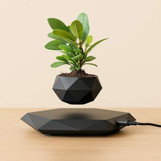 Floating Magnetic Levitating Flower Pot – Unique Home Decor