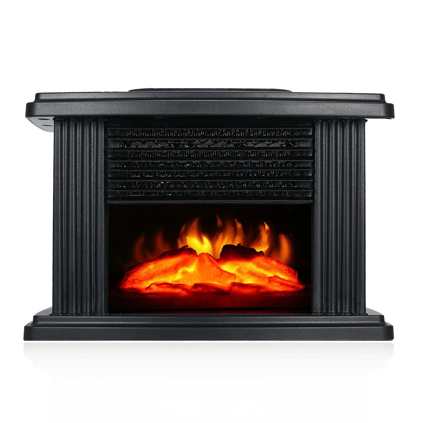 European Style Electric Fireplace Heater – LED Flame & Remote