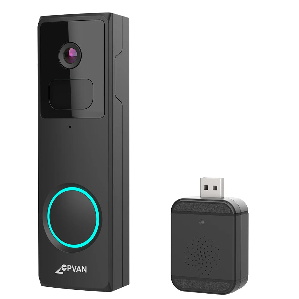 CPVAN 1080P WiFi Video Doorbell – AI Smart Waterproof Security