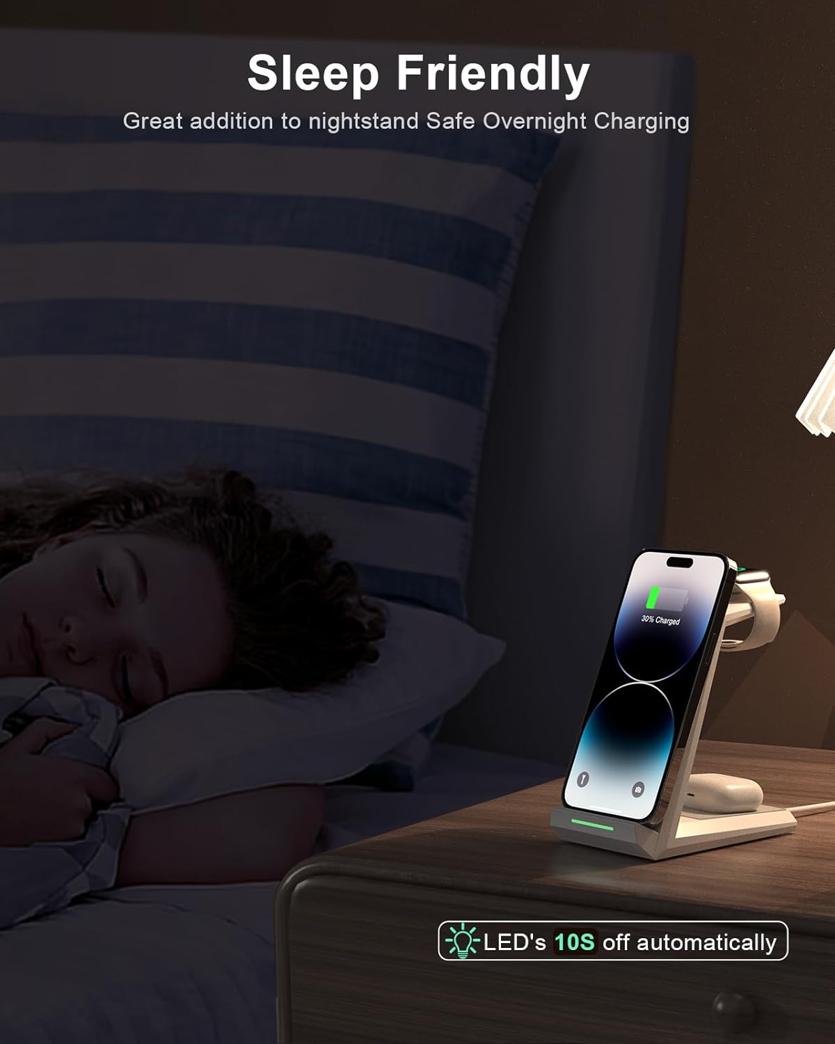 15W Wireless Charging Dock – 3-in-1 for iPhone, Watch & AirPods