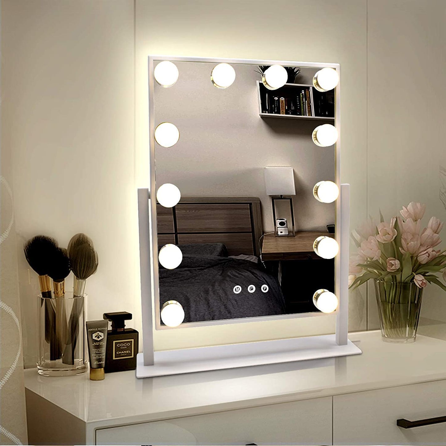 TUREWELL Hollywood Vanity Mirror – LED, 3 Modes