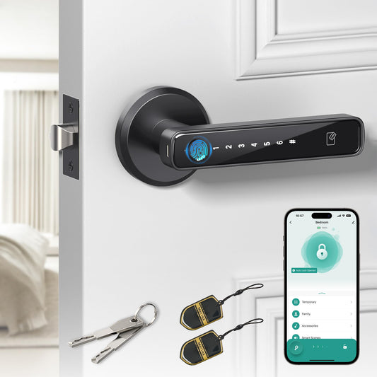 Smart Fingerprint Door Lock, Biometric Keyless Entry Door Lock with App