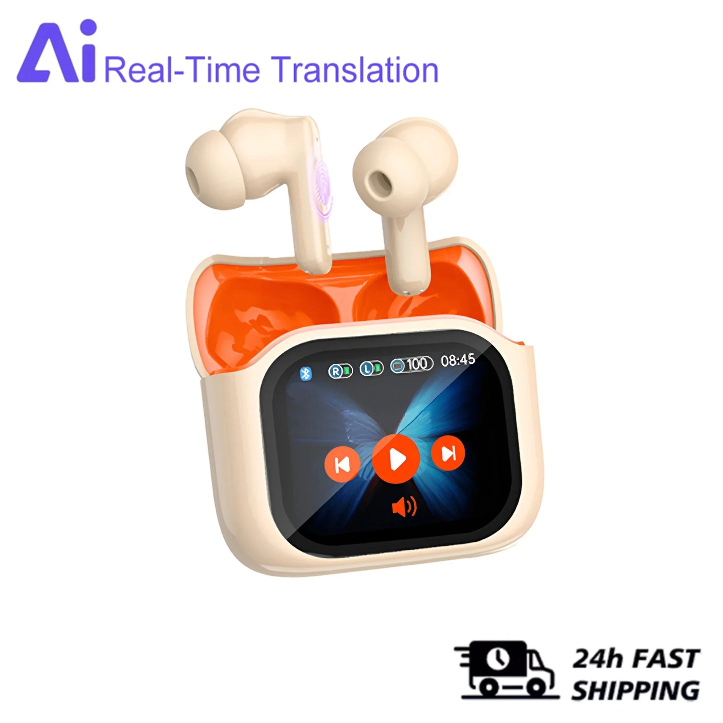 Touch Screen Translator Earbuds Wireless Bluetooth Headphones 144 Languages Translation have Noise Cancelling Business Headset (Copy)