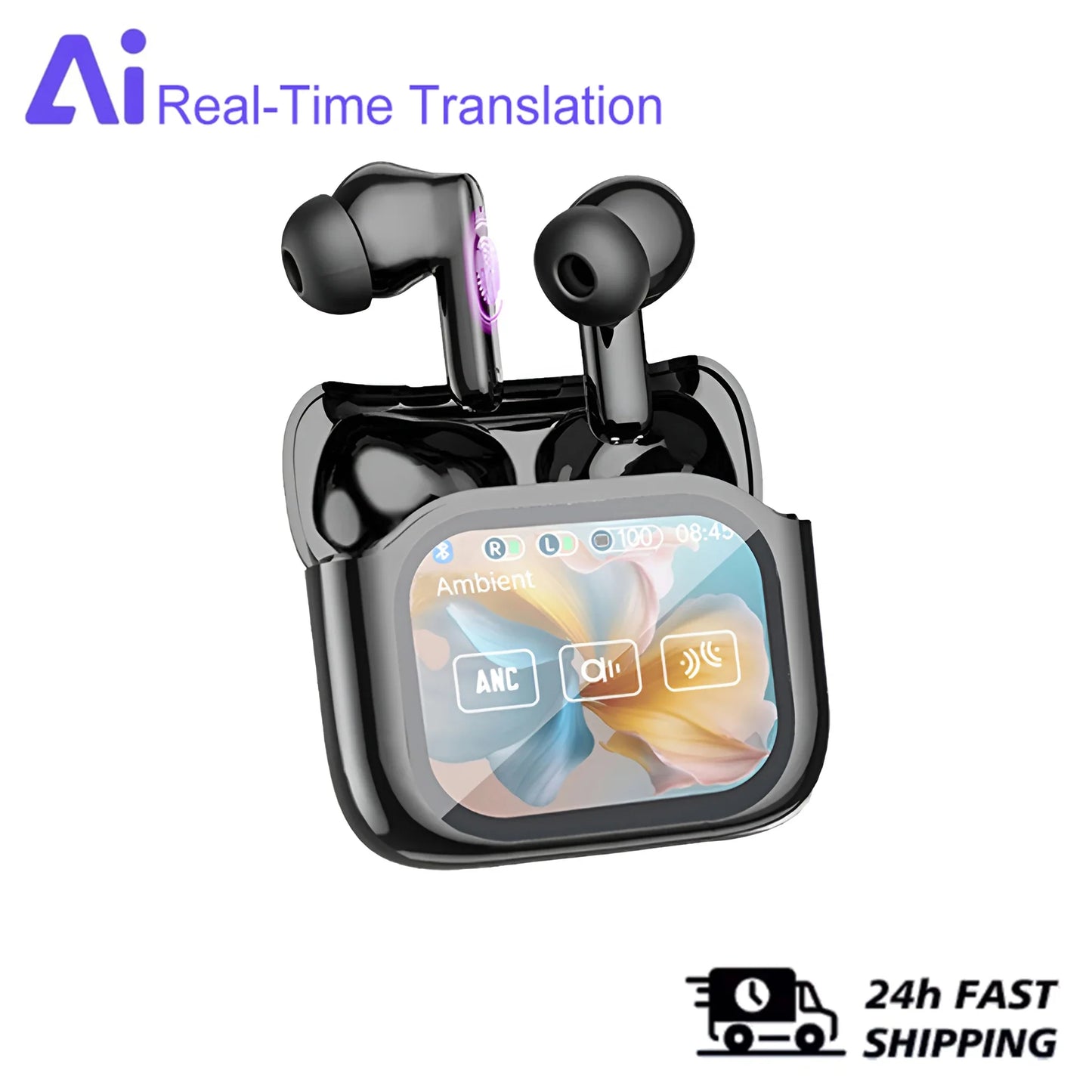 Touch Screen Translator Earbuds Wireless Bluetooth Headphones 144 Languages Translation have Noise Cancelling Business Headset (Copy)