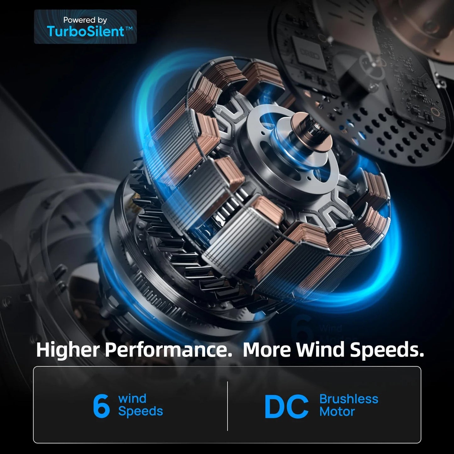 Invisible Ceiling Fan with LED Light – Quiet DC Motor