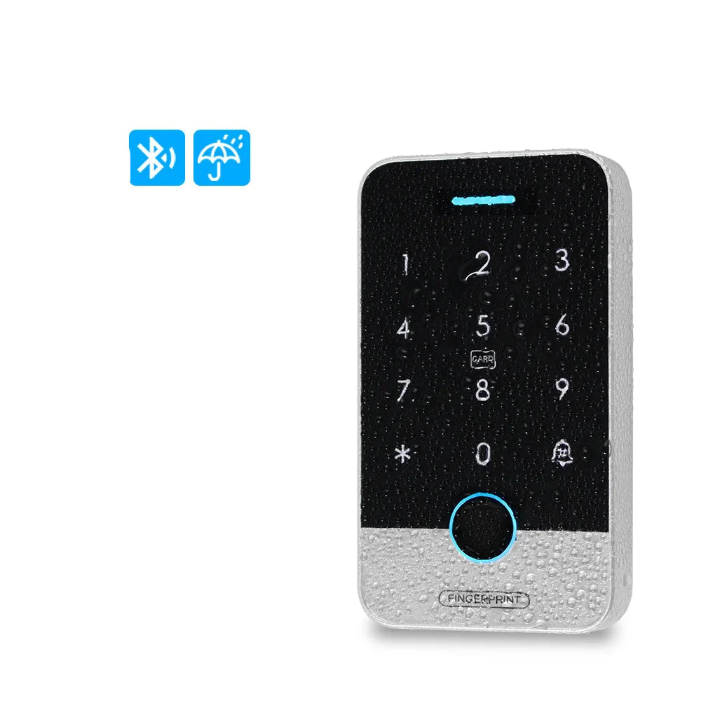 Waterproof Bluetooth Fingerprint Access Controller with Touch Keypad – Secure Door Opener