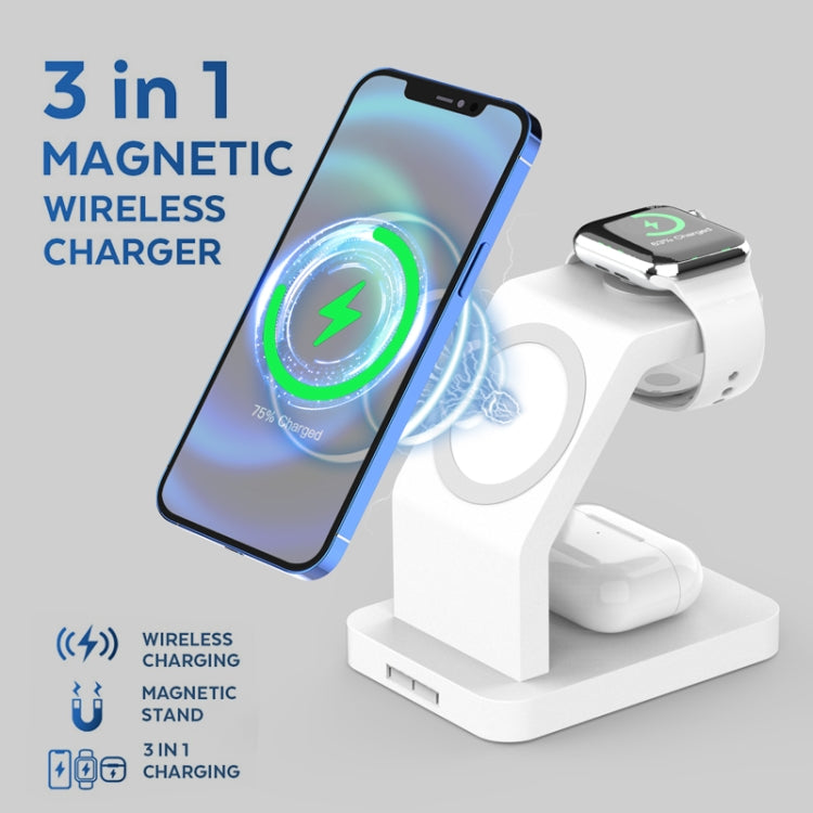 Multi-function Magnetic Wireless Charger Stand for iPhone & iWatch & AirPods