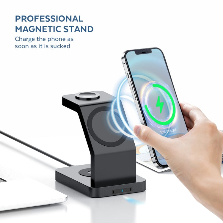 Multi-function Magnetic Wireless Charger Stand for iPhone & iWatch & AirPods