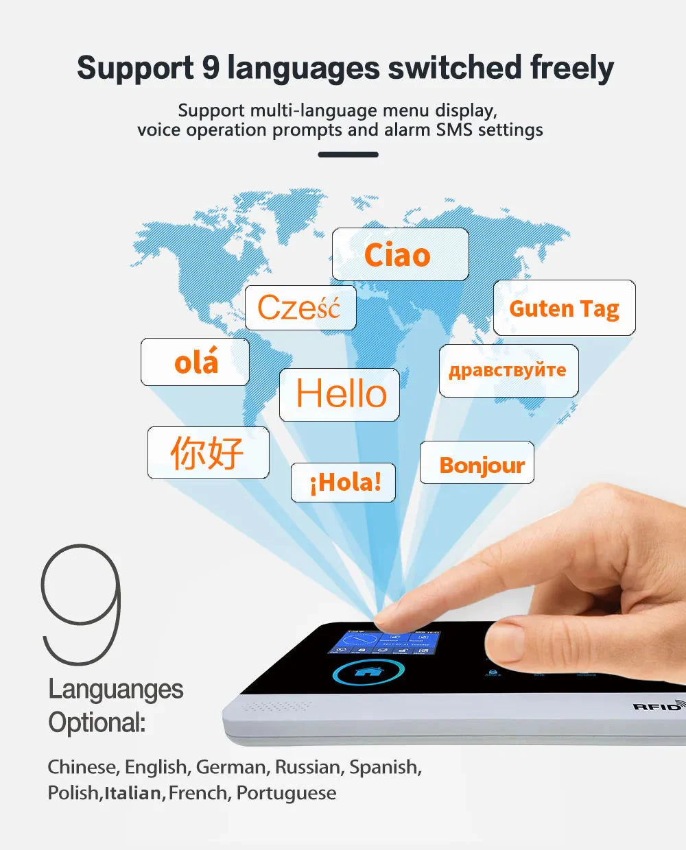 Wireless Home Security Alarm System – GSM & WiFi 433MHz Burglar Protection