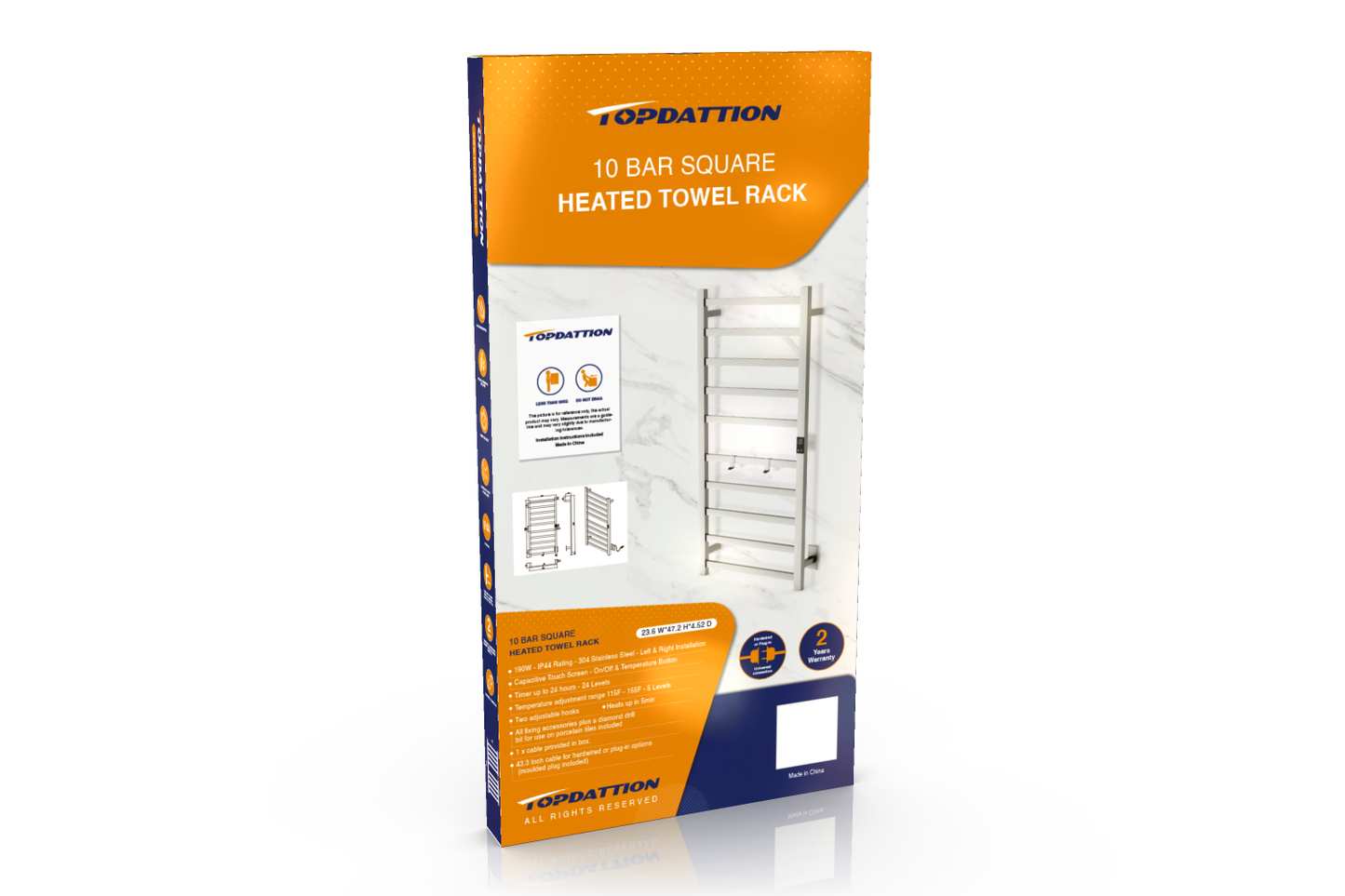 Smart Electric Towel Warmer – WiFi 10-Bar | Alexa & Google Compatible | Ultra-Slim Blade Design