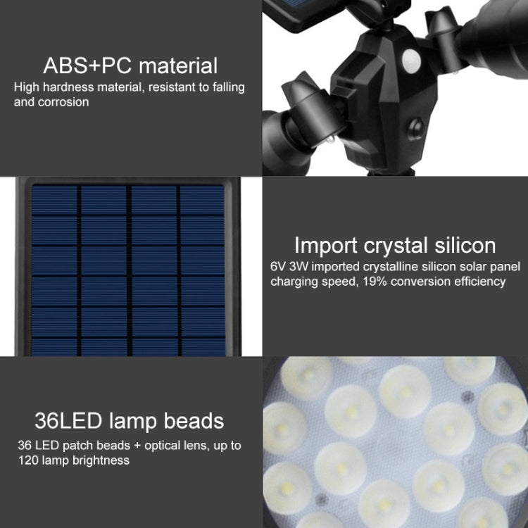 Solar Robot LED Spotlight – Dual Head Motion Sensor