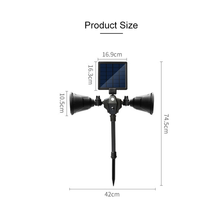 Solar Robot LED Spotlight – Dual Head Motion Sensor