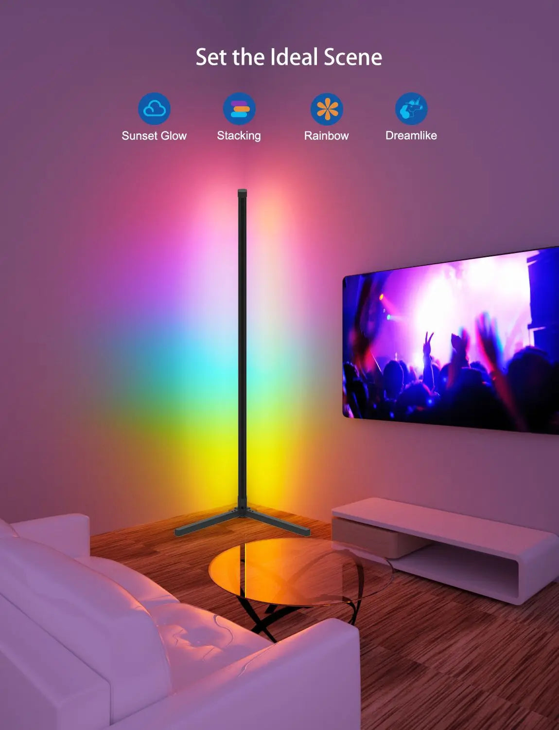Smart RGB Dream Color Floor Lamp with Music