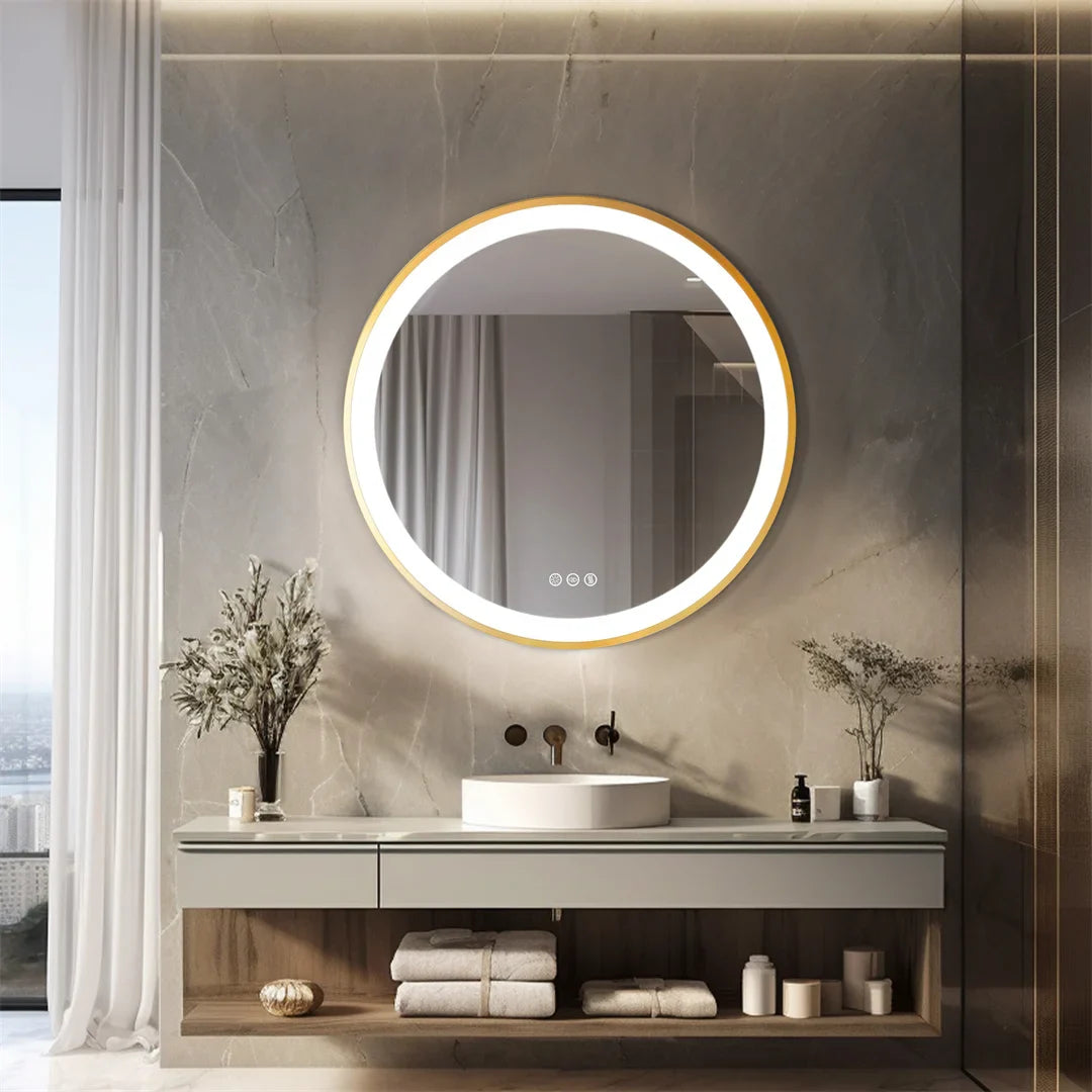 LUVODI LED Bathroom Mirror – Dimmable Anti Fog