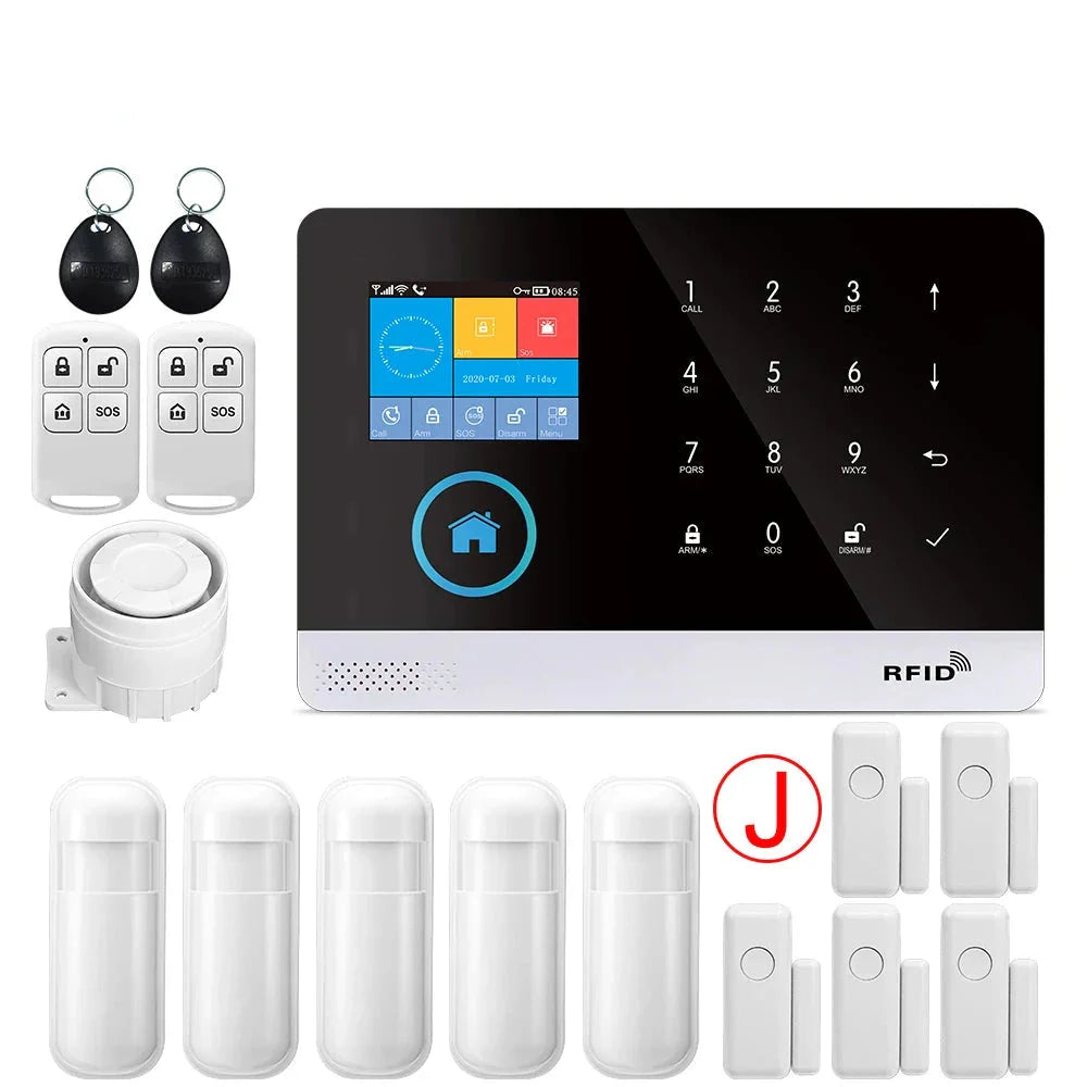 Wireless Home Security Alarm System – GSM & WiFi 433MHz Burglar Protection