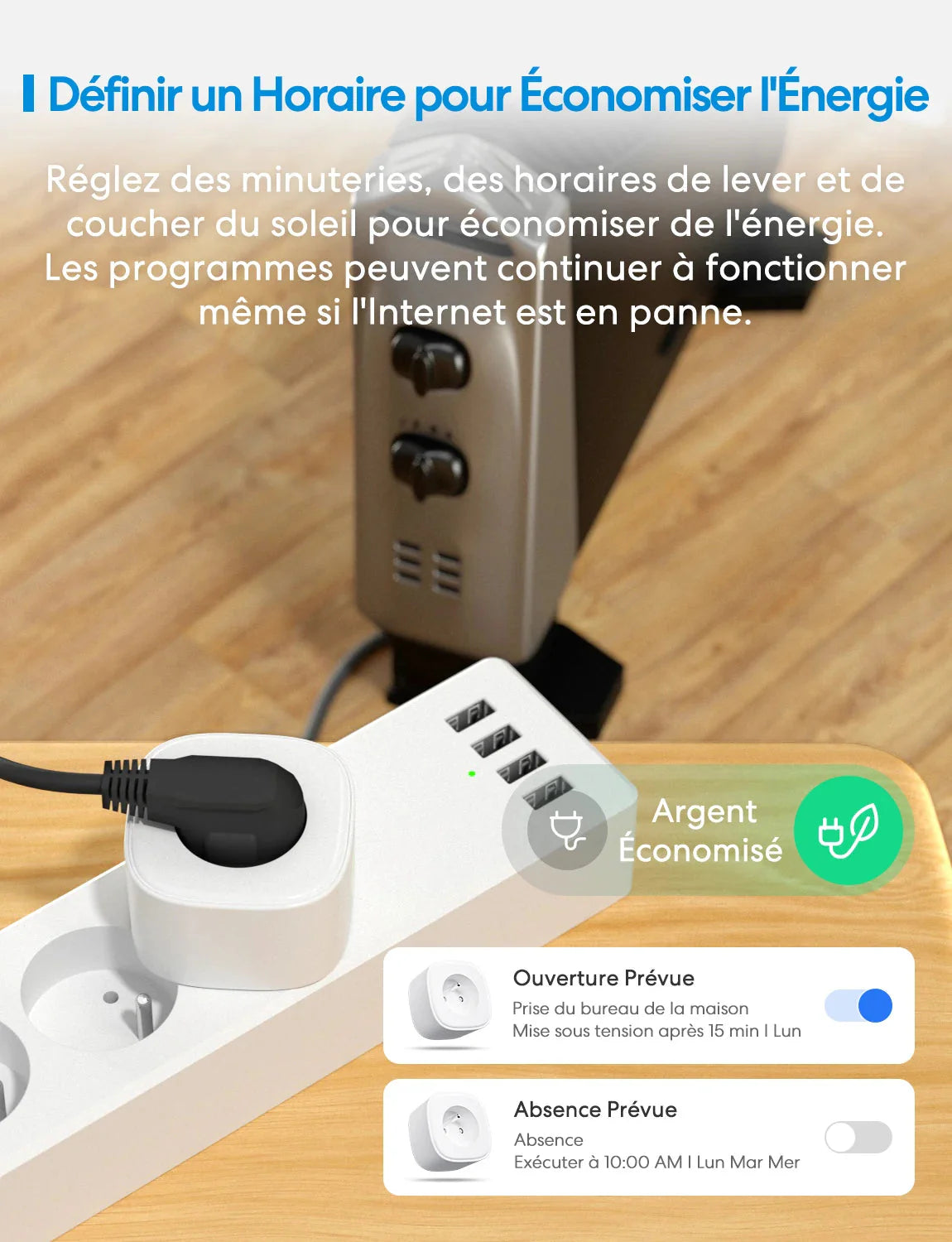 Smart WiFi Plug FR Socket – Timer, Alexa & Google Compatible