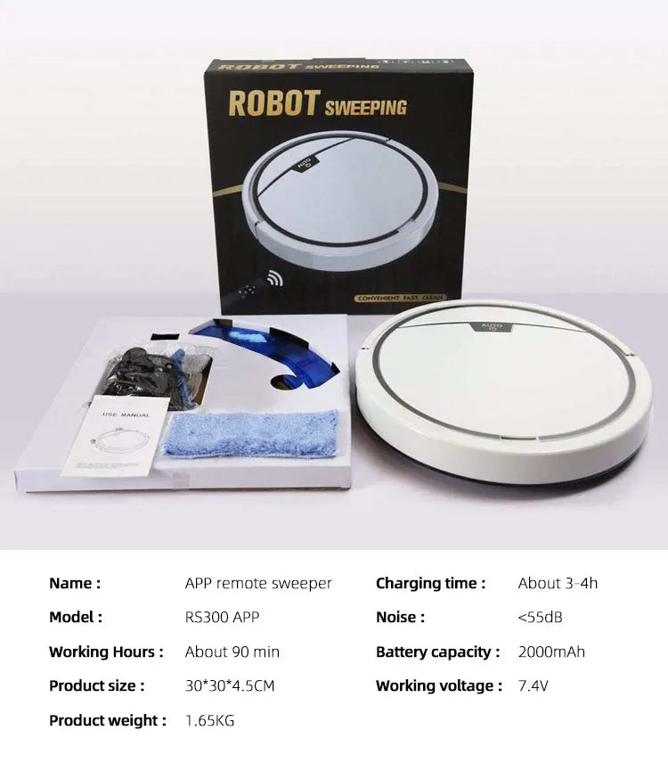 2024 Smart Robot Vacuum & Mop – App Control, 2800Pa Suction