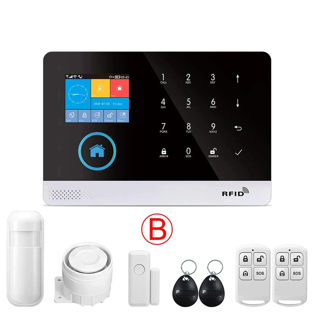 Wireless Home Security Alarm System – GSM & WiFi 433MHz Burglar Protection