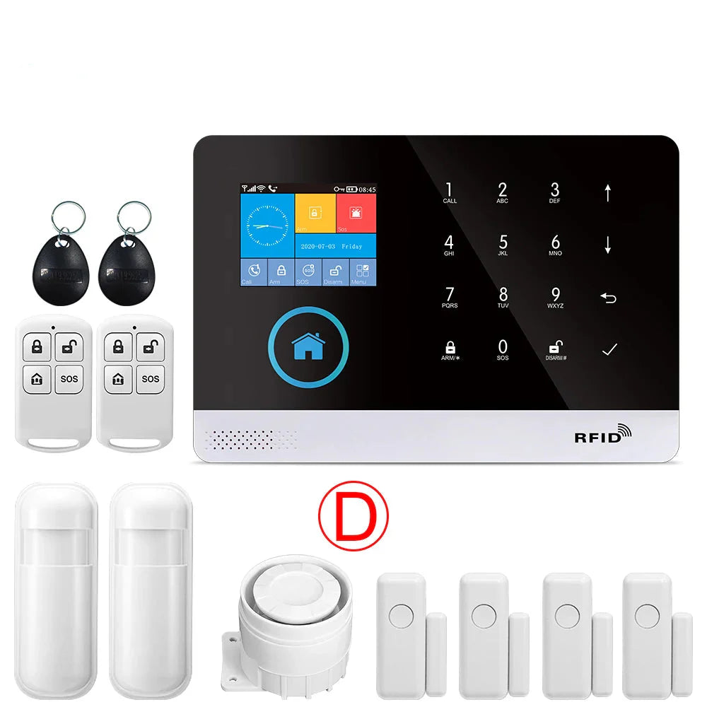 Wireless Home Security Alarm System – GSM & WiFi 433MHz Burglar Protection