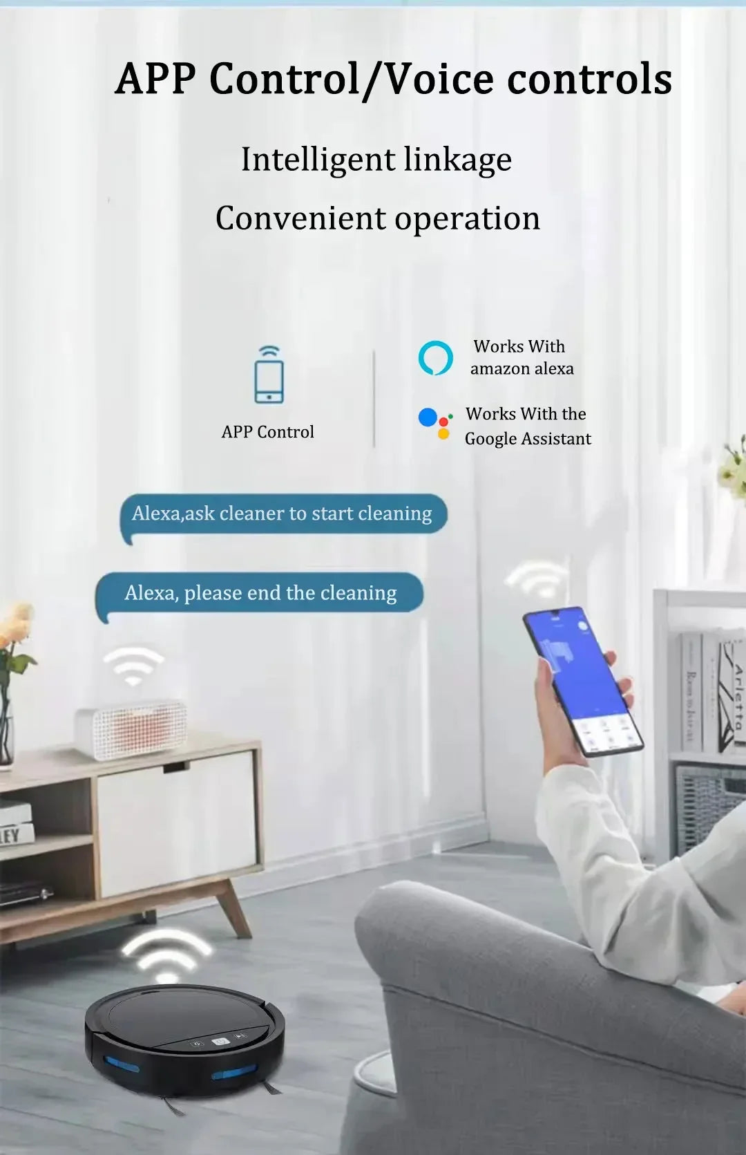 2500Pa Robot Vacuum Cleaner – Auto Recharge & Remote Control