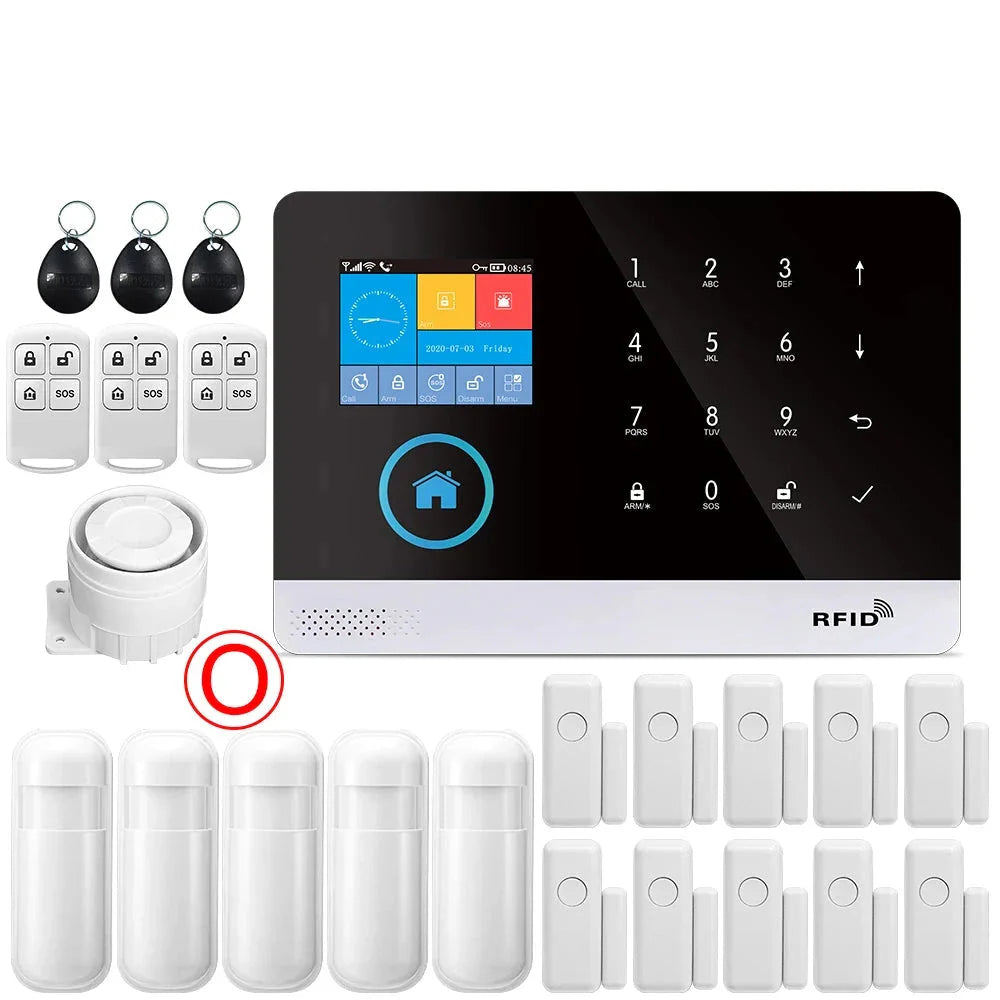 Wireless Home Security Alarm System – GSM & WiFi 433MHz Burglar Protection