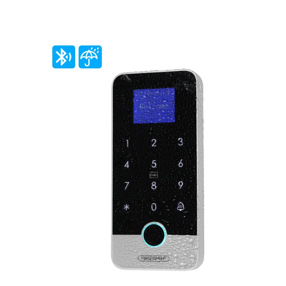 Waterproof Bluetooth Fingerprint Access Controller with Touch Keypad – Secure Door Opener