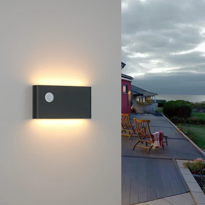Modern LED Outdoor Wall Lamp – Waterproof Motion Sensor