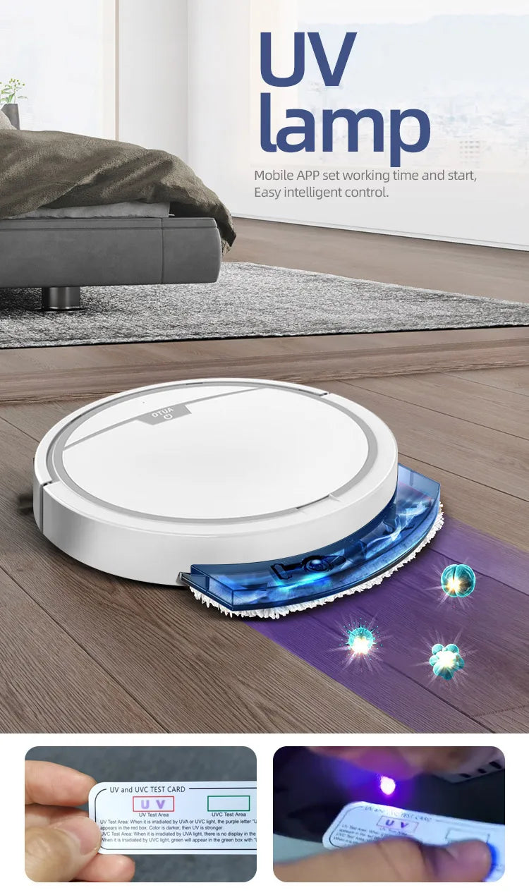 2024 Smart Robot Vacuum & Mop – App Control, 2800Pa Suction