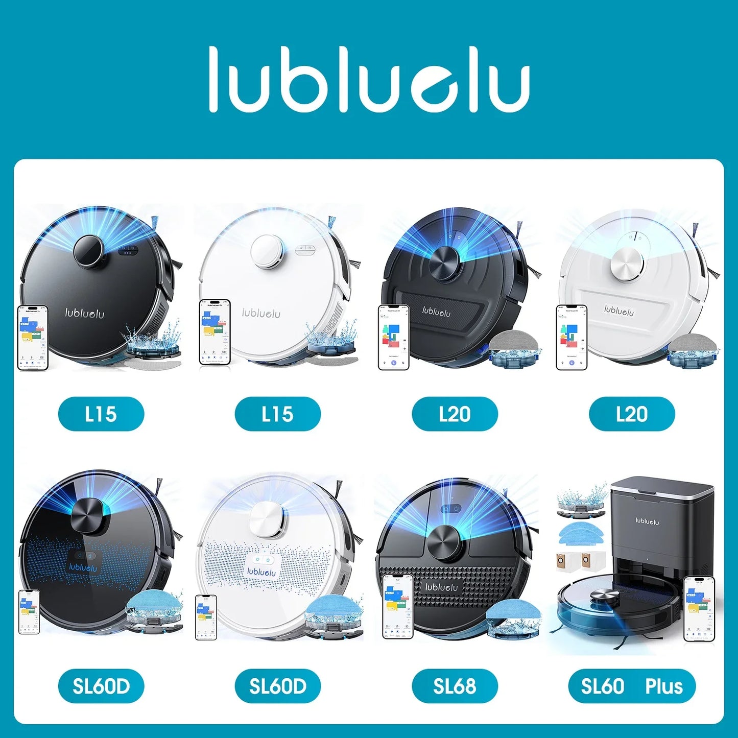 Lubluelu SL60D Robot Vacuum – 4000Pa, 150min Runtime, App Control