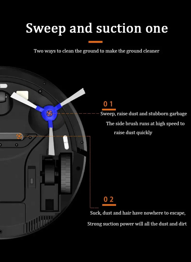 2500Pa Robot Vacuum Cleaner – Auto Recharge & Remote Control