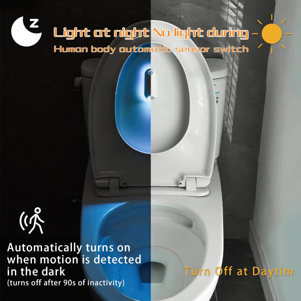 Smart LED Toilet Night Light – Motion Sensor Activated