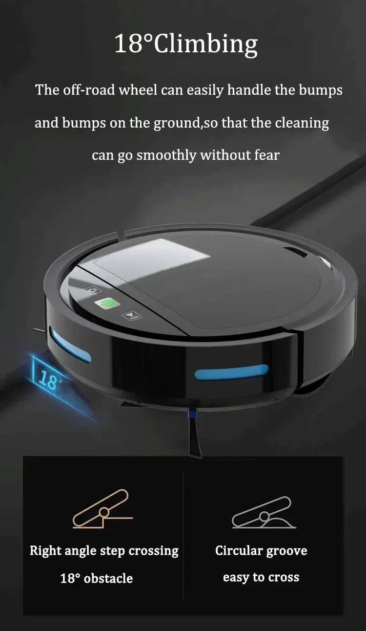 2500Pa Robot Vacuum Cleaner – Auto Recharge & Remote Control