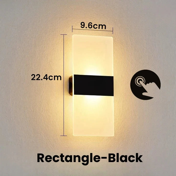 Touch Sensor LED Wall Light – USB Rechargeable Acrylic Sconce