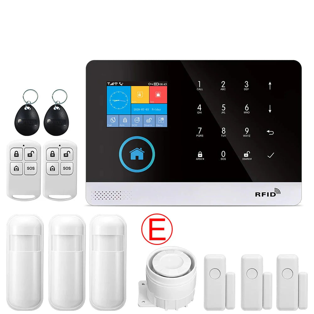 Wireless Home Security Alarm System – GSM & WiFi 433MHz Burglar Protection